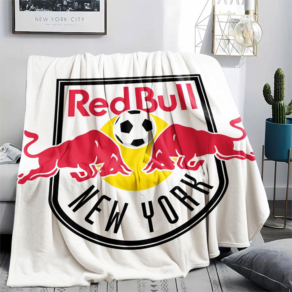 New York Red Bulls Printed Flannel Blanket, soft throw for bedroom sofa, washable,soccer fan merchandise, great gift.