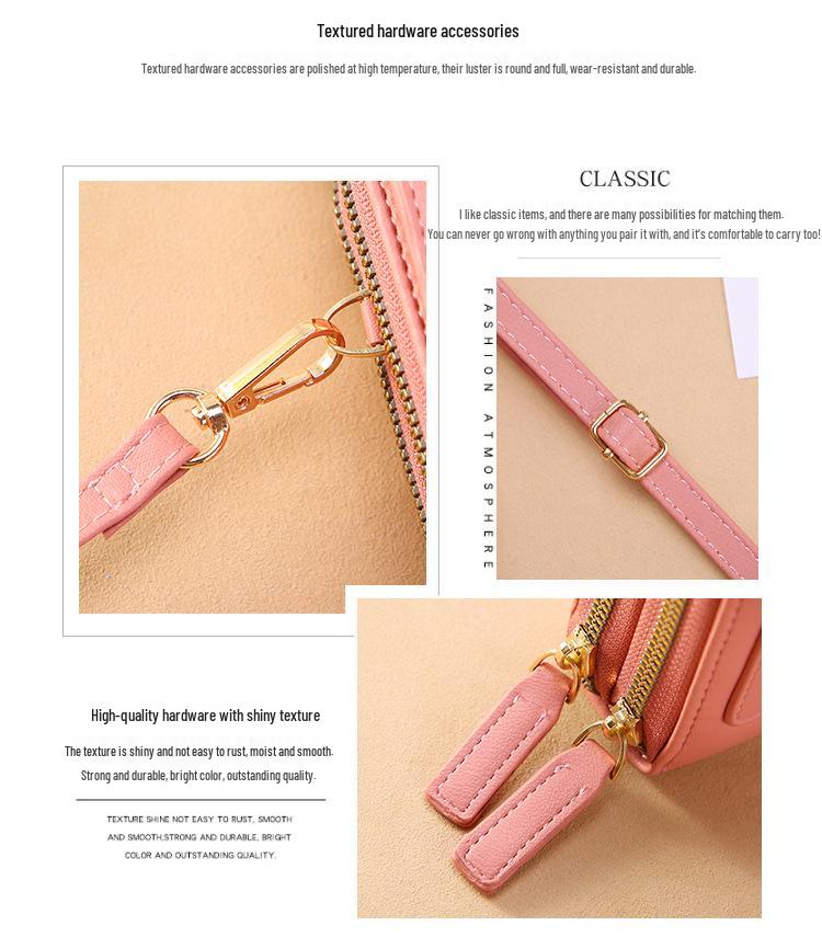 Women's Cute Crossbody Touchscreen Phone Bag – Fashionable Vertical Small Mobile Phone & Wallet Holder