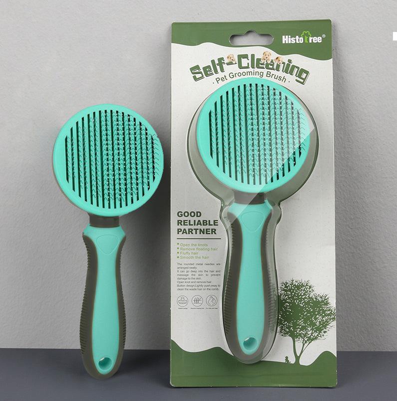 Pet comb dog cat hair removal needle comb cat hair dog hair cleaning artifact pet self-cleaning fading comb