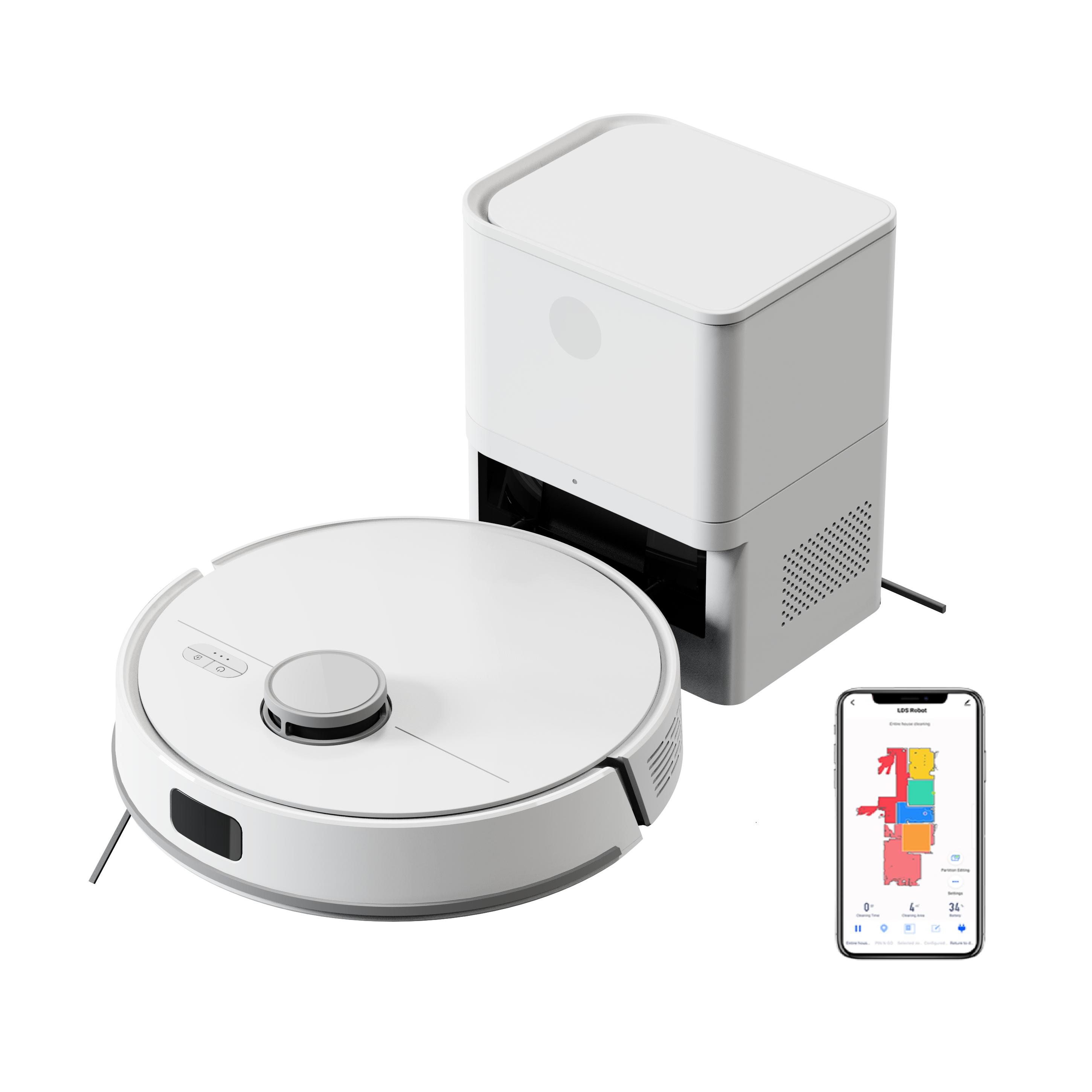 Liectroux M70 PRO Saugroboter 6500 Pa Saugkraft 4 Einstellbare Stufen 3-in-1 Kehren, Saugen und Wischen weiß