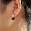 New Light Luxury Precious Gemstone Natural Garnet Ring Earrings Pendant Necklace Set Women's Anniversary Gift