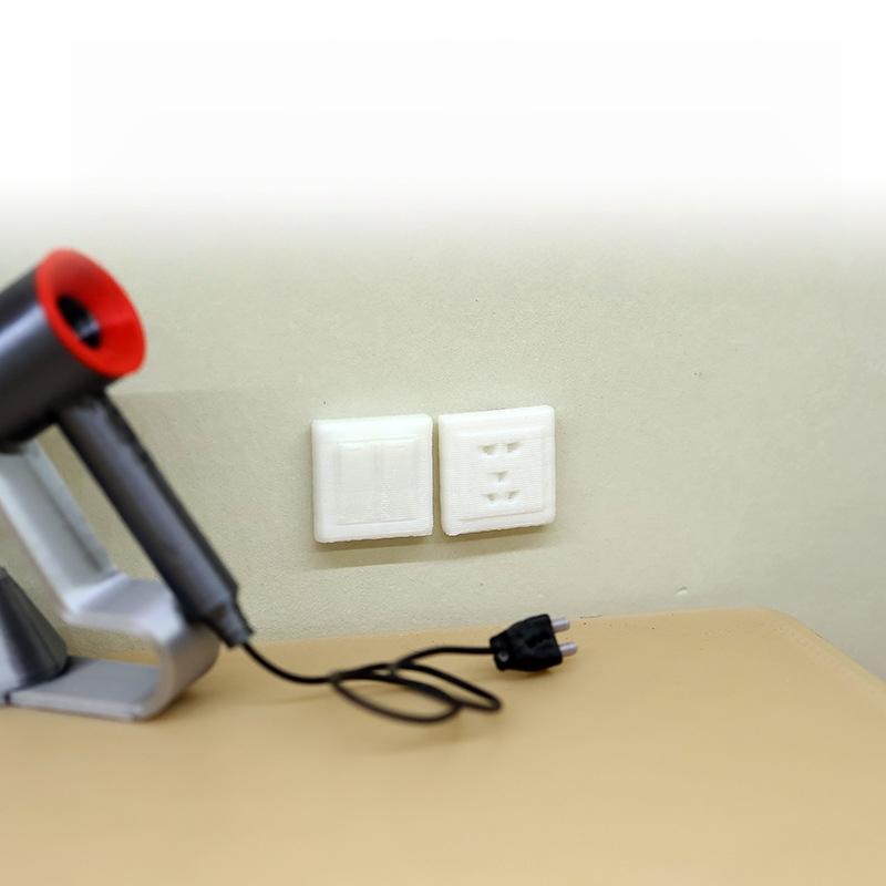 10Pcs 1/12 Dollhouse Miniature Furniture Scene Props Mini Switch And Socket Model Doll Decoration Diy Accessories Toys