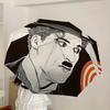1pc Charlie Chaplin Automatic Folding Umbrella, Portable Collapsible Design, Casual Outdoor Accessory L1127027