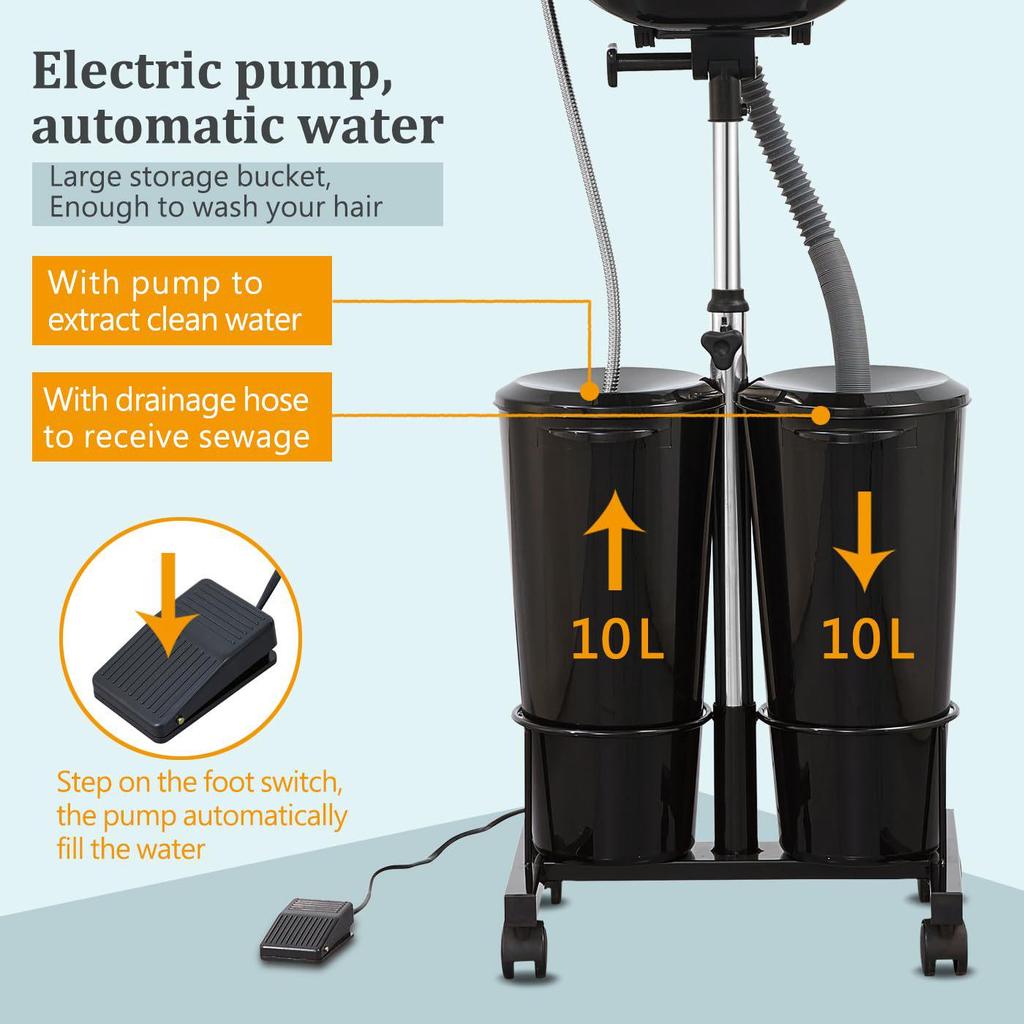 Adjustable Portable Salon Wash Basin for Hairdressing