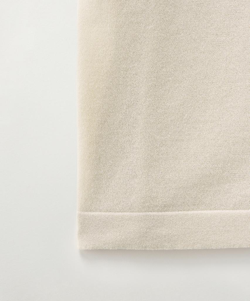 Satur Lightweight Collar Half Cardigan Oatmeal