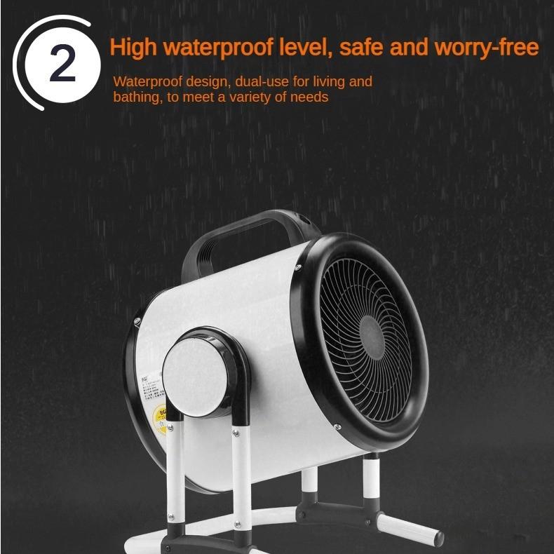 Three Speed Adjustable Bathroom Electric Heater High-Power Small Industry Hot Air Fan Household Desktop Quick-heating Machine