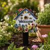 Wooden Garden Stake Decorative Insert for Outdoor and Flower Pots - 13.2 20 Inches