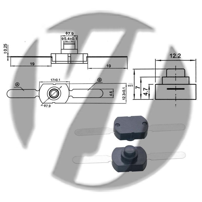 12x12 LED Flashlight Desk Lamp with Self-Locking Power Switch