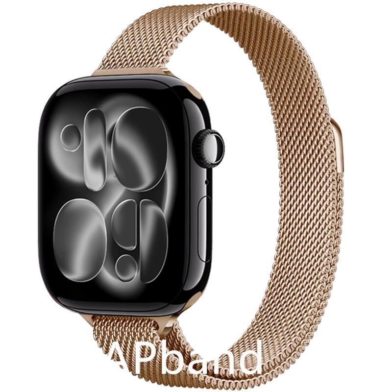 Strap For Apple Watch Band 46mm 44mm 45mm 40mm 42mm 41mm 49mm Milanese Loop correa Bracelet iWatch Series 11 10 Ultra 2 9 8 SE 3