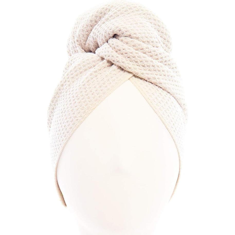 Yadier Microfiber Hair Towel for Curly Hair(Waffle) Hair Drying Towels Wraps for Women Long&Thick Hair with Button, Microfiber Towel Scrunchies for