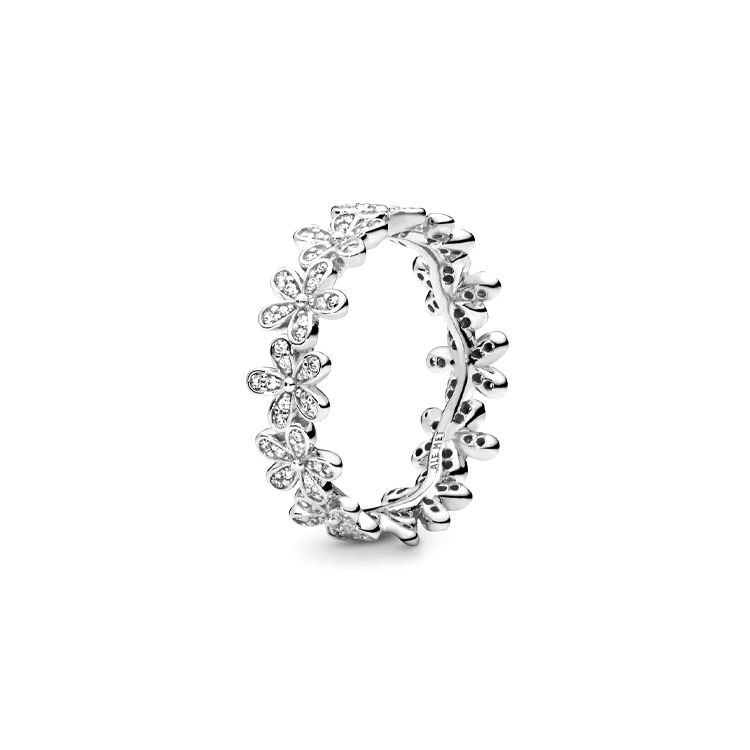 Pandora Dazzling Daisy 925 Silver Ring Women ring 190934CZ Shopping Bag,48