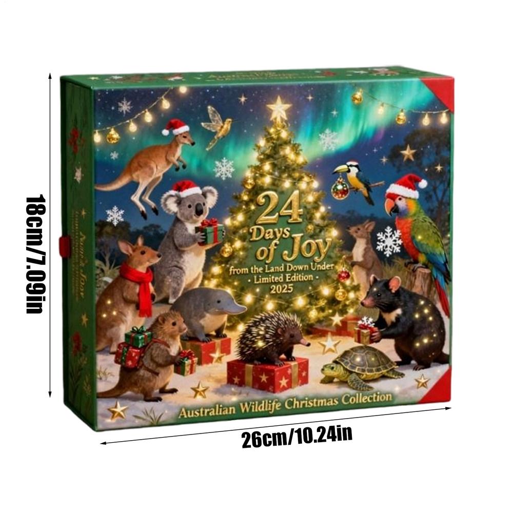 

Christmas Animal Countdown 24 Day Collectible 2D Toy Animal Countdown Calendars for Kids Toddler Teen Boy Girl Women Men Family 24pcs