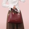 New Red Genuine Leather Women's Bag Middle-aged Mother-in-law's Light Luxury Wedding Bag for Mother's Bag