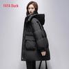 YAYA Women's Mid-Length Hooded Down Coat