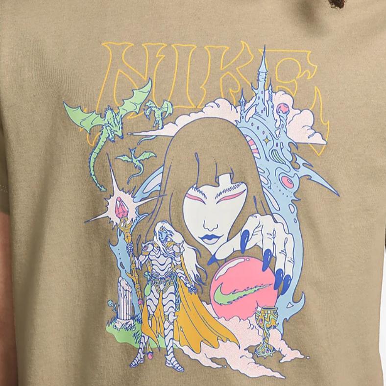 New Nike T Shirts Men's Khaki DR7991-247