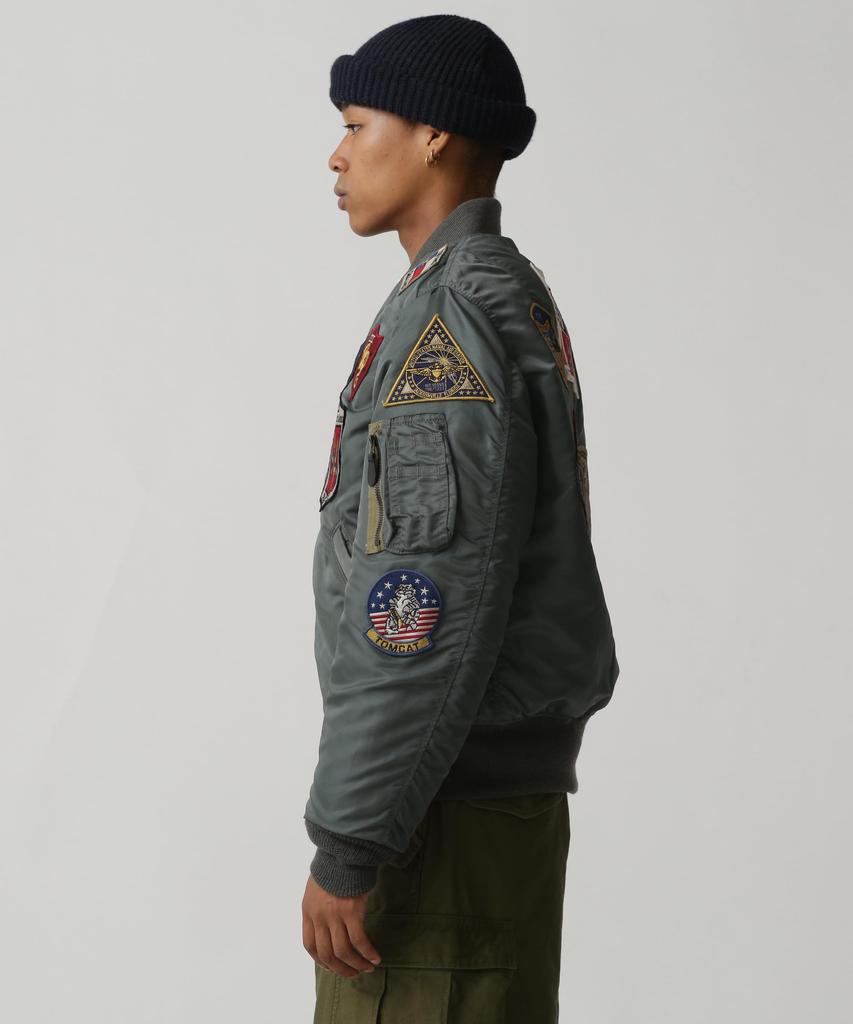 AVIREX TOP GUN CUSTOM 401 MA-1 Jacket, Men's XL, Sage, 783-4952031