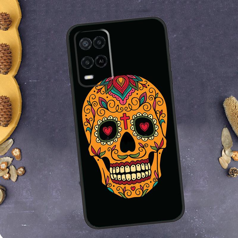 Mexican Skull Girl Tattooed Art Phone Case For Oppo A79 A18 A38 A58 A78 A98 A17 A40 A60 A80 A16 A76 A96 A15 A74 A94 A54 A77