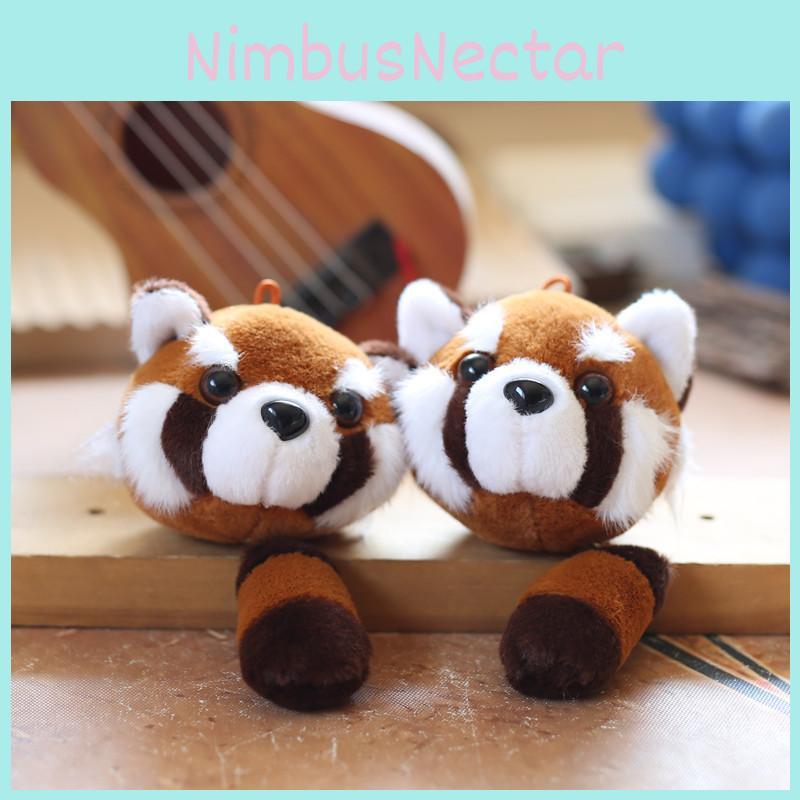 Cute Raccoon Plush Toy With Pp Cotton Filling For Backpack Decor