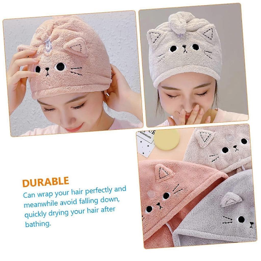 Hair Drying Towel Set Microfiber Fast Drying Coral Fleece Hair Wrap Turban for Women and Kids