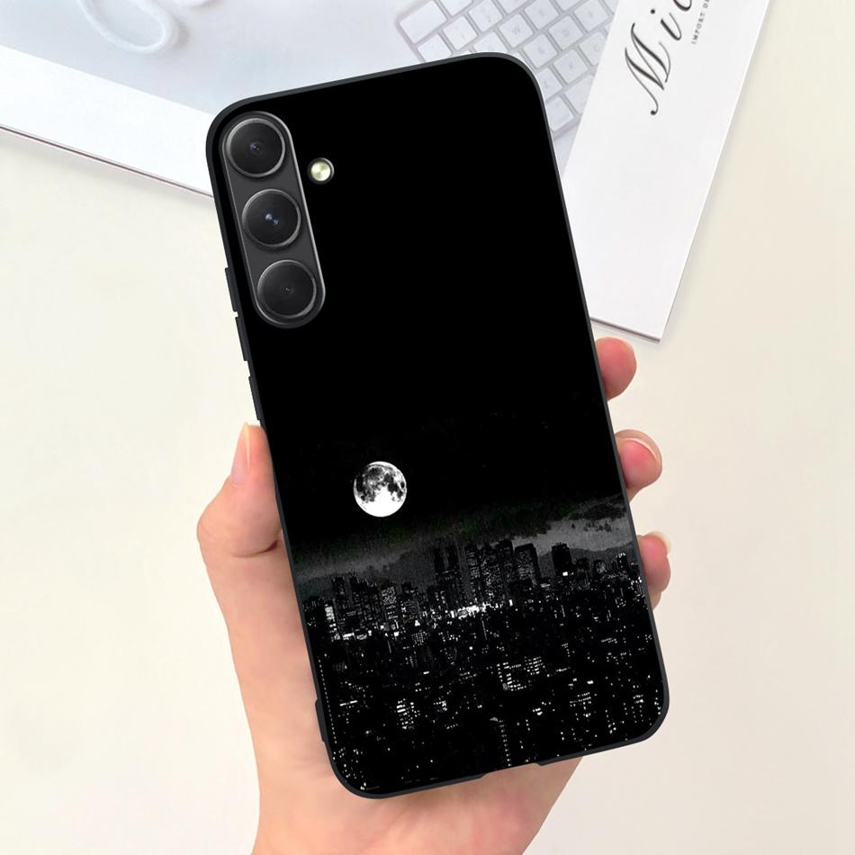 For Samsung Galaxy A55 Phone Case Samsung A55 5G SM-A556B Fashion Moon Pattern Soft Silicon Back Cover