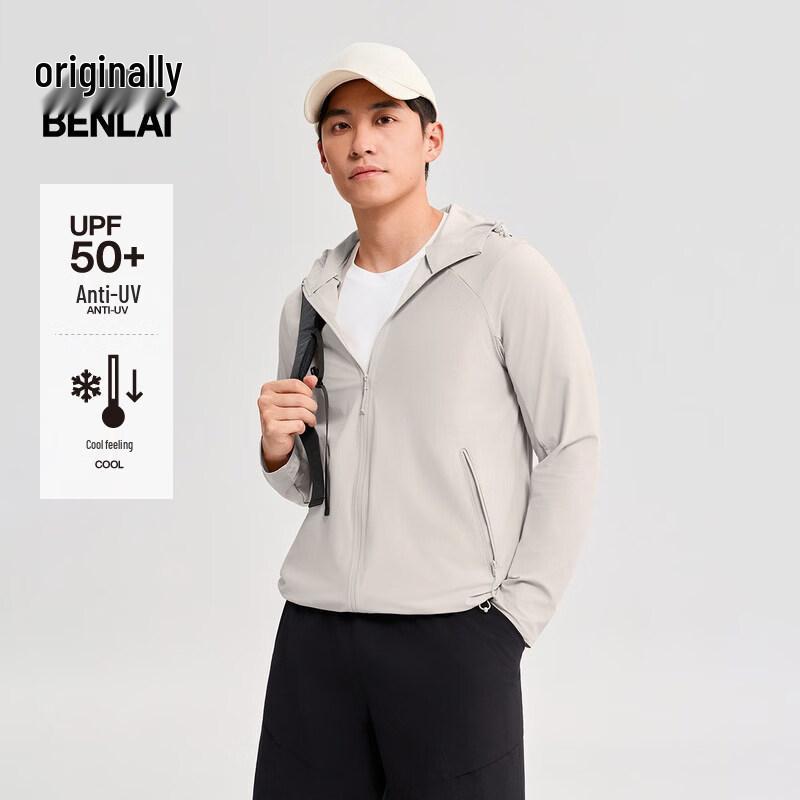

Men s Lightweight Cool-Feel Hooded Sun Protection Jacket L