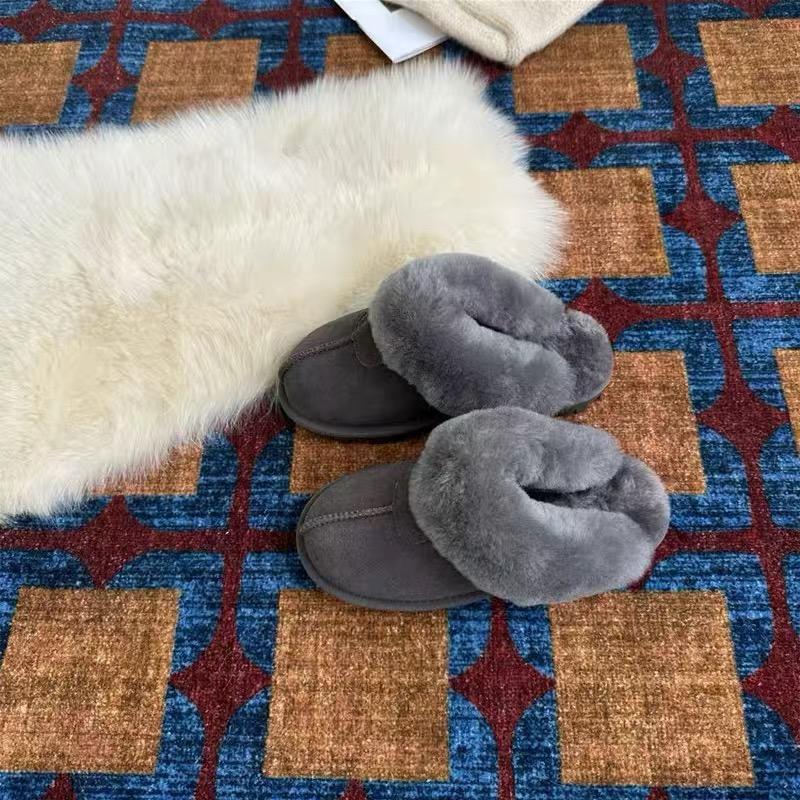 Classic Winter Women Natural Wool Slippers Fashion Design Genuine Leather Home Platform Boots Sheepskin Warm Casual Indoor Shoes
