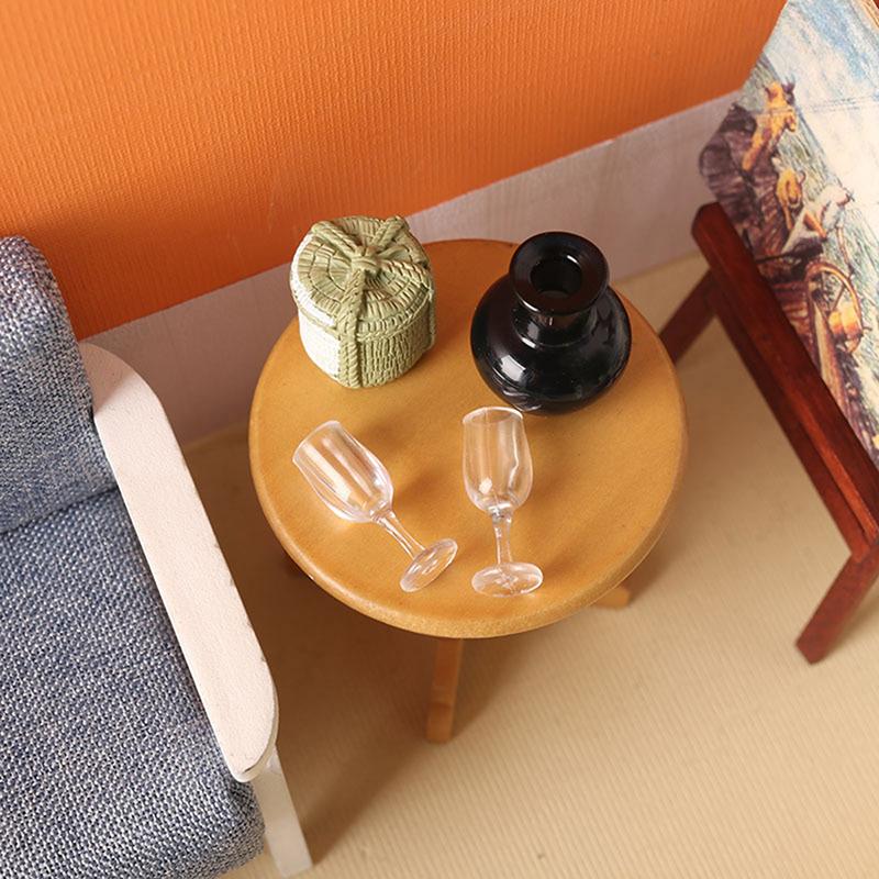 

4Pcs 1:12 Mini Red Wine Cup Simulation Furniture Wine Glass Goblet For Dollhouse Decoration 1/12 Dollhouse Miniature Accessories