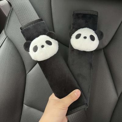 Protecteur d'épaule de ceinture de sécurité de voiture, figurine en peluche courte, protecteur de ceinture de sécurité anti-pincement pour le cou