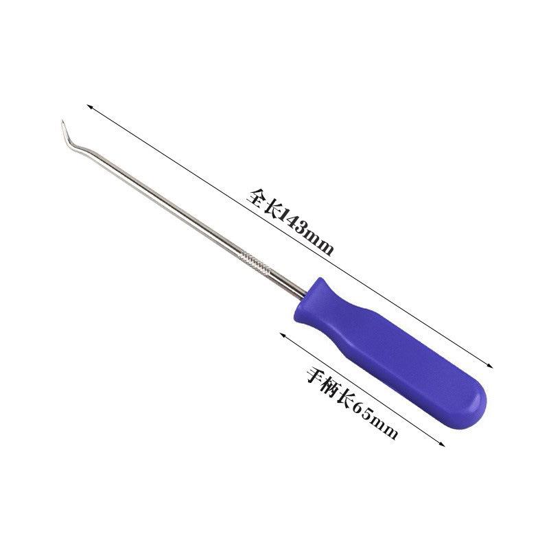 4-Piece Auto Repair Tool Set: Tire Patching, Oil Seal Hook, Screwdriver.
