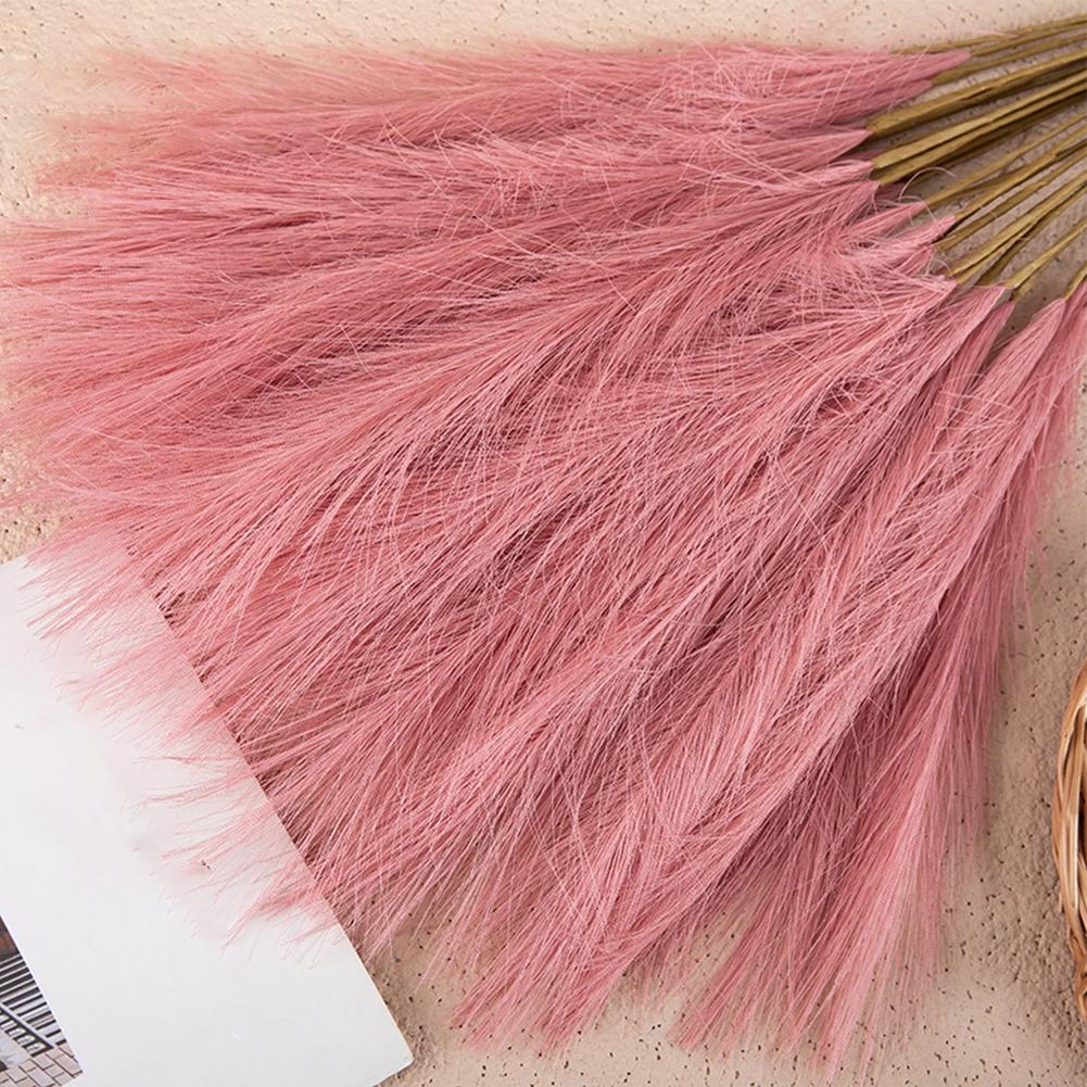 Lifelike Appearance Artificial Flowers Natural Pampas Reed Grass Solid Color Wedding Decoration Artificial Flowers