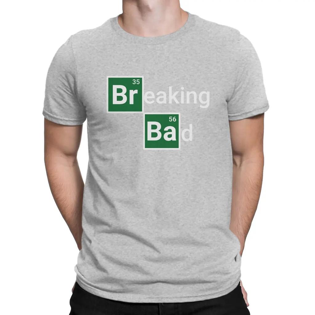 Men's T-Shirts Sign Vintage 100% Cotton Tees Short Sleeve B-Breaking Bad T Shirt Crewneck Clothes Summer