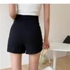 Women's Black High-Waist A-Line Mini Skirt Pants - Spring 2024 Style