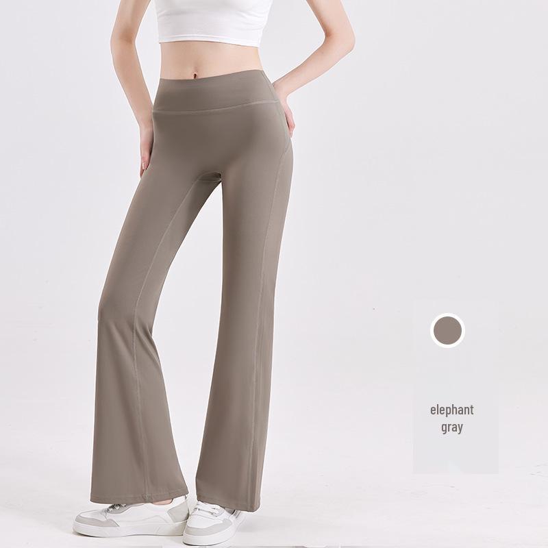 High-Waist Micro-Flared Yoga Pants - Women's Slimming, Hip-Lifting, Quick-Dry Fitness Leggings with Seamless Design