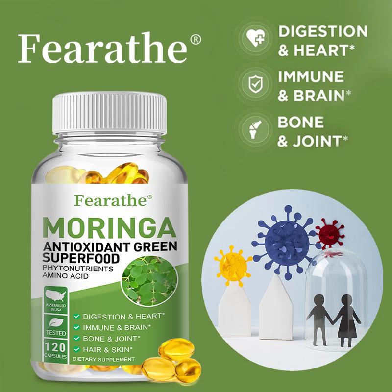 Polvere di Foglie di Moringa 120 Capsule Integratore Alimentare