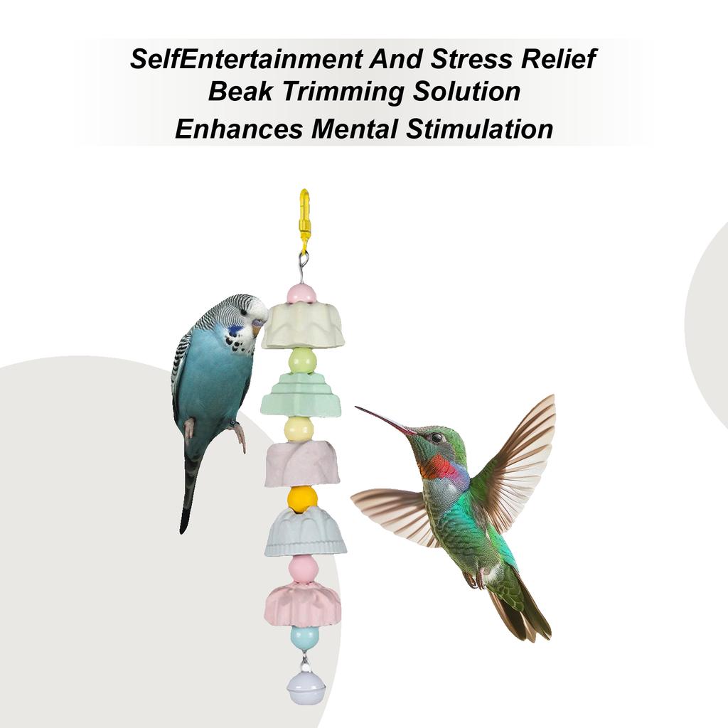 Bird Cage Toys Multifunctional Pet Grinding Supplies Colorful Parrot Beak Grinding Stones Toys For Macaws Sparrow Parakeet
