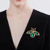 Rerto Bee Crystal Brooches For Women Enamel Rhinestone Animal Tassel Lapel Pins Men'S Suit Collar Pin Badge Accessories