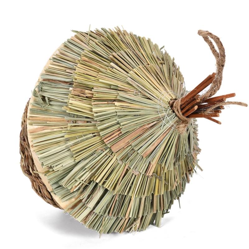 Hanging Hummingbird Nest House Outside Hand Woven Bird Nest Durable Sturdy Natural Grass Material Great for Patio Indoor