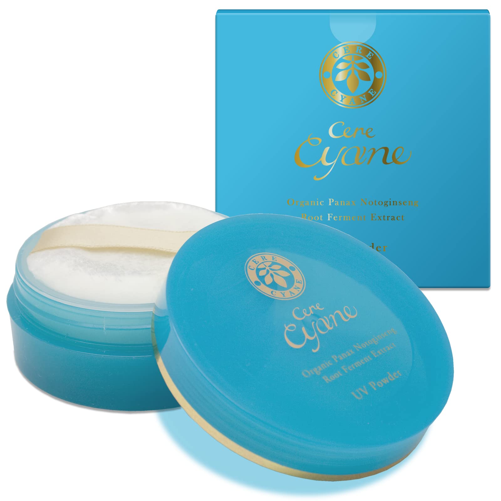 

CereCyane UV Powder SPF50+ Face Powder, UV Protection, Natural Herbs, Non-Chemical, Additive-Free, Cerium Oxide, Blue Light Removal, 8g