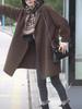 2025 Women's Mid-Length Double-Sided Wool Coat - Simple Fashion, Loose Fit, Korean Style