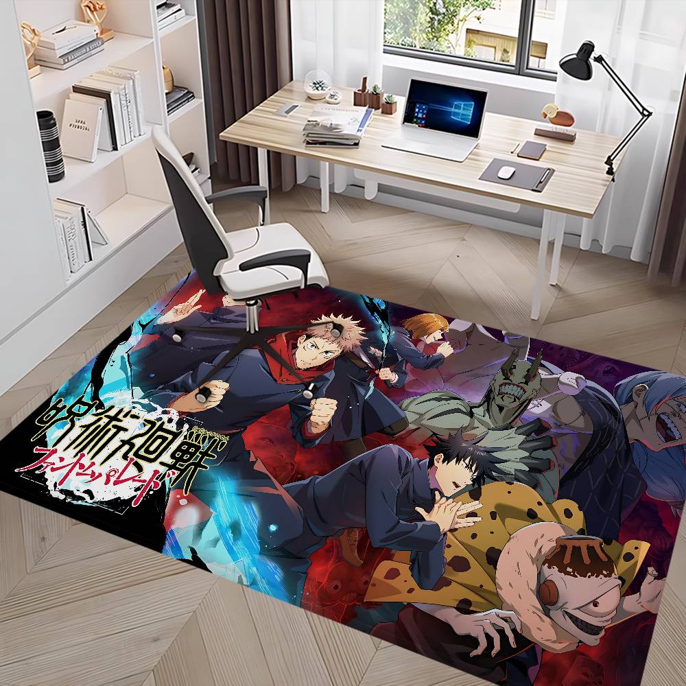 Anime Jujutsu Kaisen Bathroom Mat Anti-slip Absorb Water Long Strip Cushion Bedroon Mat Welcome Doormat