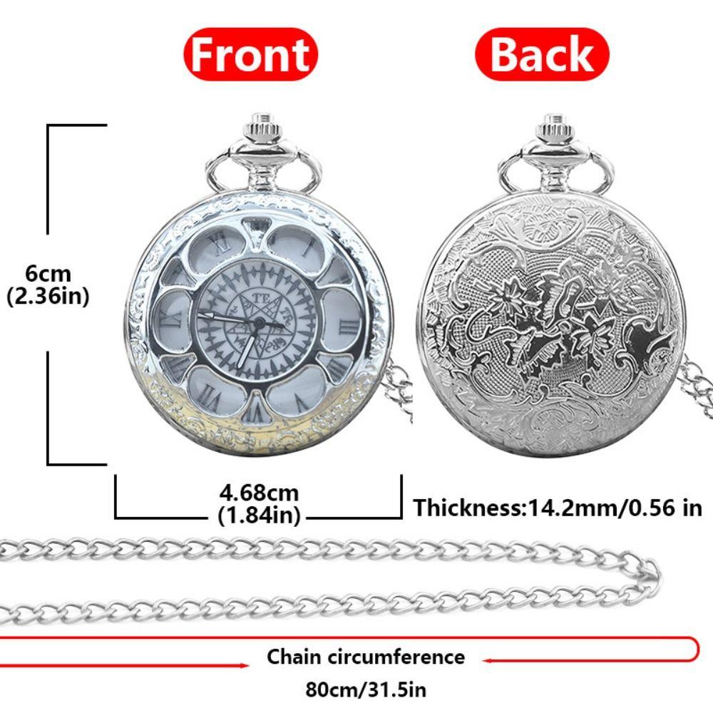 Quartz Movement Pocket Watch Steampunk Chain Watches Fashion Accessory Clock Necklace  Best Gift
