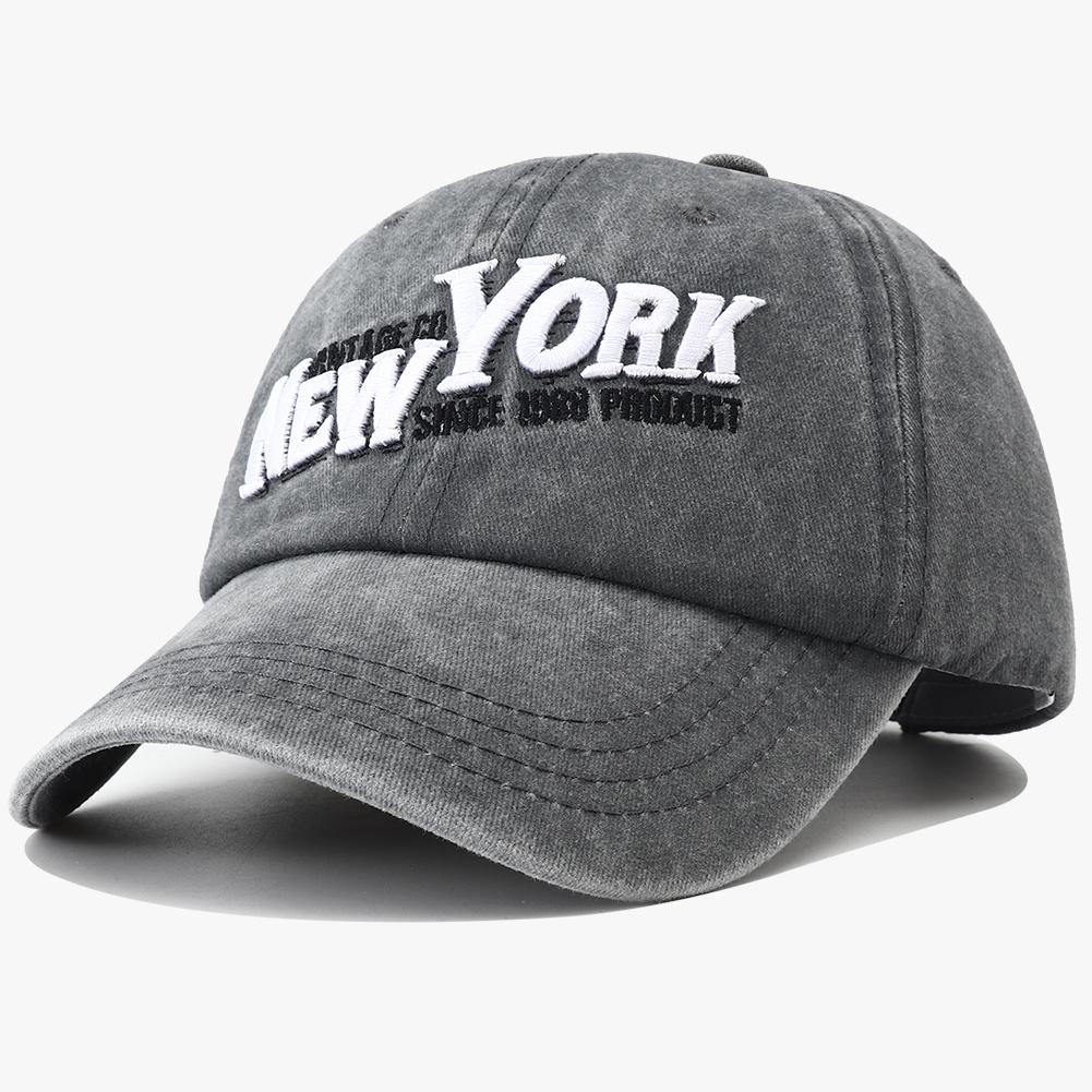 Retro New York Embroidered Snapback Hat Vintage Washed Baseball Caps Spring Autumn Adjustable Hip Hop Dad Hats For Men Women