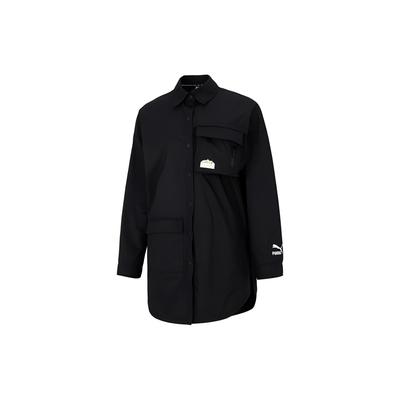 Solid Color Outdoor Sports Casual Polo Long Sleeve Shirt Women Shirts Black 536881-01