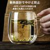 Zomaki Double-Glare, Double-Walled, Heat-Resistant Cups with Handles, Flat Bottom, for Home Use, High Temperature and Heat Resistance, Suitable for Mi