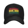Ghana Flag Flag Used Look Baseball Cap Fashion Unisex Adult Hip Hop Hats Sunscreen Print Outdoor Gym Baseball Caps Gift
