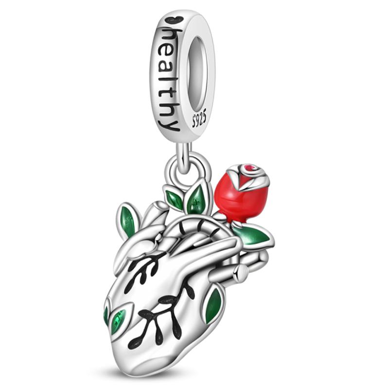 Original Copper Charm Beads Glowing Luminous Lantern Angel Magic Cat Jungle Pendant Bead For Bracelet Charm Jewelry