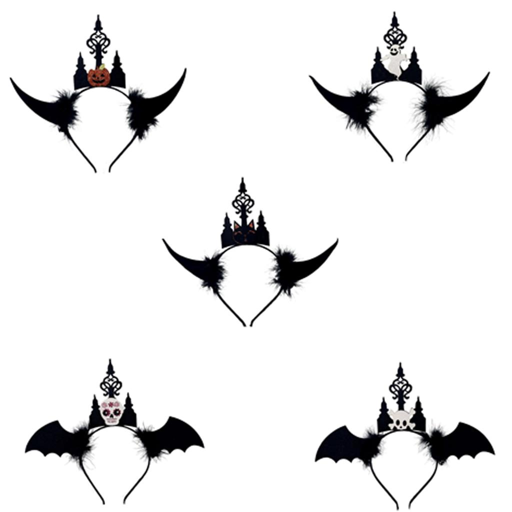 Unique Bat Themed Headband Comfortable Wear Costume Hair Decoration For Children Teens Halloween Carnival Celebrations
