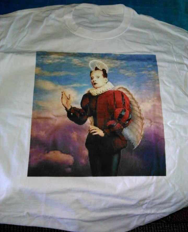 KLAUS NOMI SAINT KLAUS PAINTING Shirt White Unisex S-5XL Unisex T-Shirt M