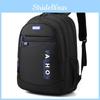 Fashion Letter Oxford Print Backpack Spine Protection 16in Laptop Compartment