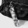 Retro Tail Hanging Keychain Long Hair Plush Tail Keyring Sweet Cool Bag Charms  Purse Handbag